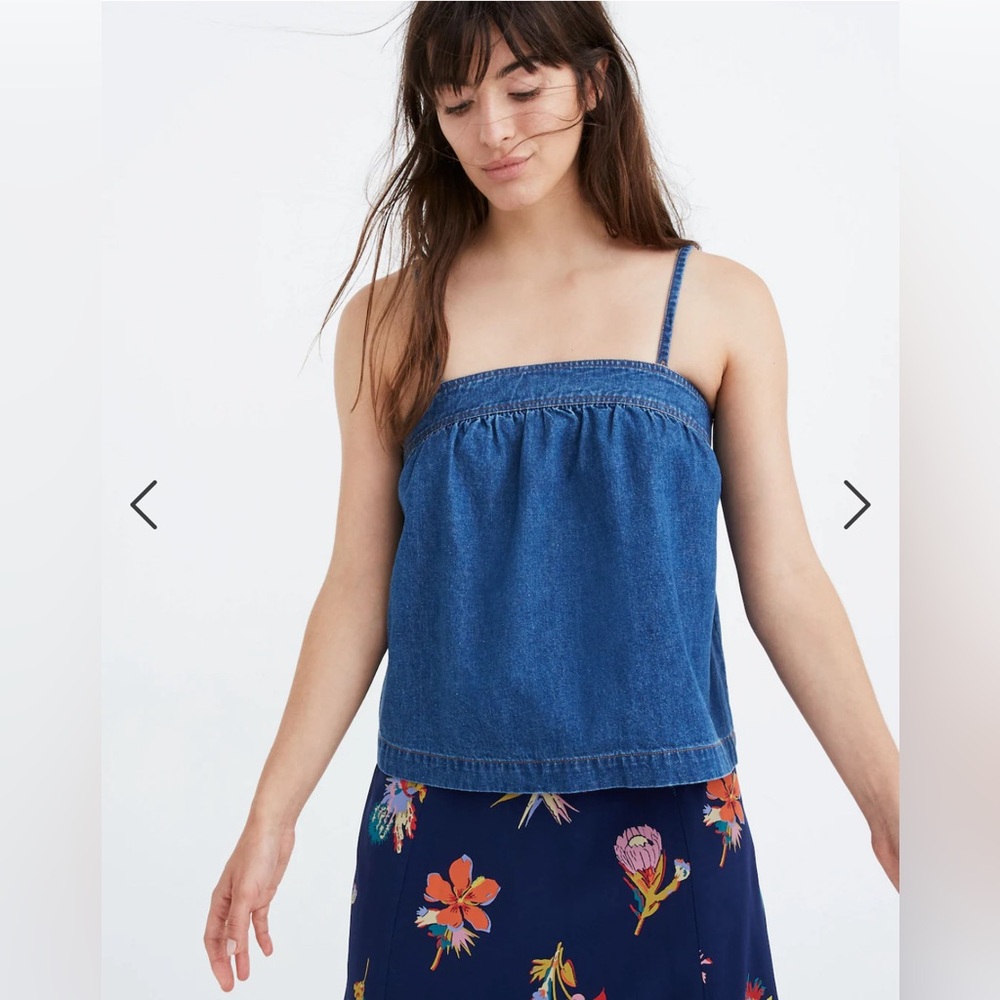 NWT Madewell Denim Convertible Tie-Back Top in Alberta Wash